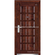 Puerta de acero fuerte de la seguridad de puerta de madera de acero exterior (JKD-107) para el diseño de la puerta blindada